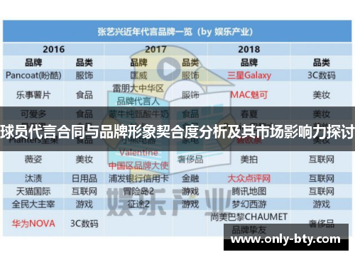 球员代言合同与品牌形象契合度分析及其市场影响力探讨